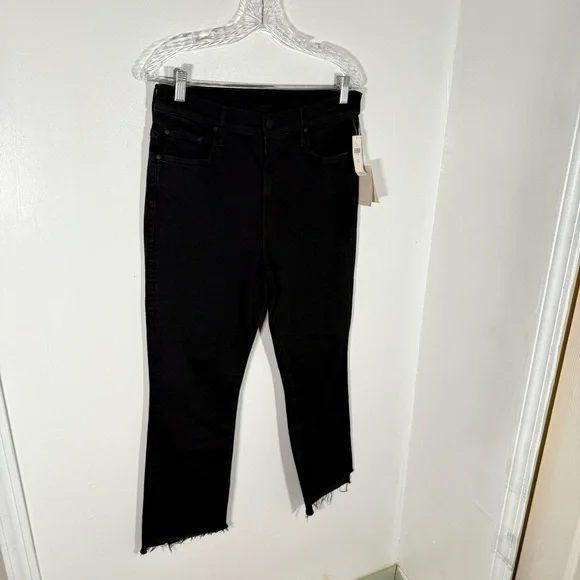 NWT MOTHER Insider Mid-Rise Crop Step Fray Jeans Not Guilty